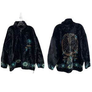 Bear Ridge Tribal Dreamcatcher USA Made Fleece Jacket Size XXL